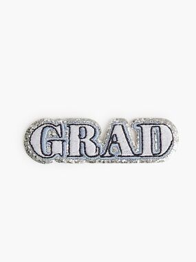 J. Crew Silver GRAD Embroidered Patch